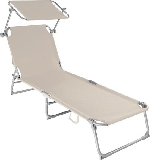 tectake ligbed met zonwering, Tuin en Terras, Ligbedden, Nieuw, Aluminium, Inklapbaar, Ophalen