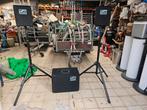 Set professionele Solton speakers met statieven en subwoofer, Ophalen, Zo goed als nieuw