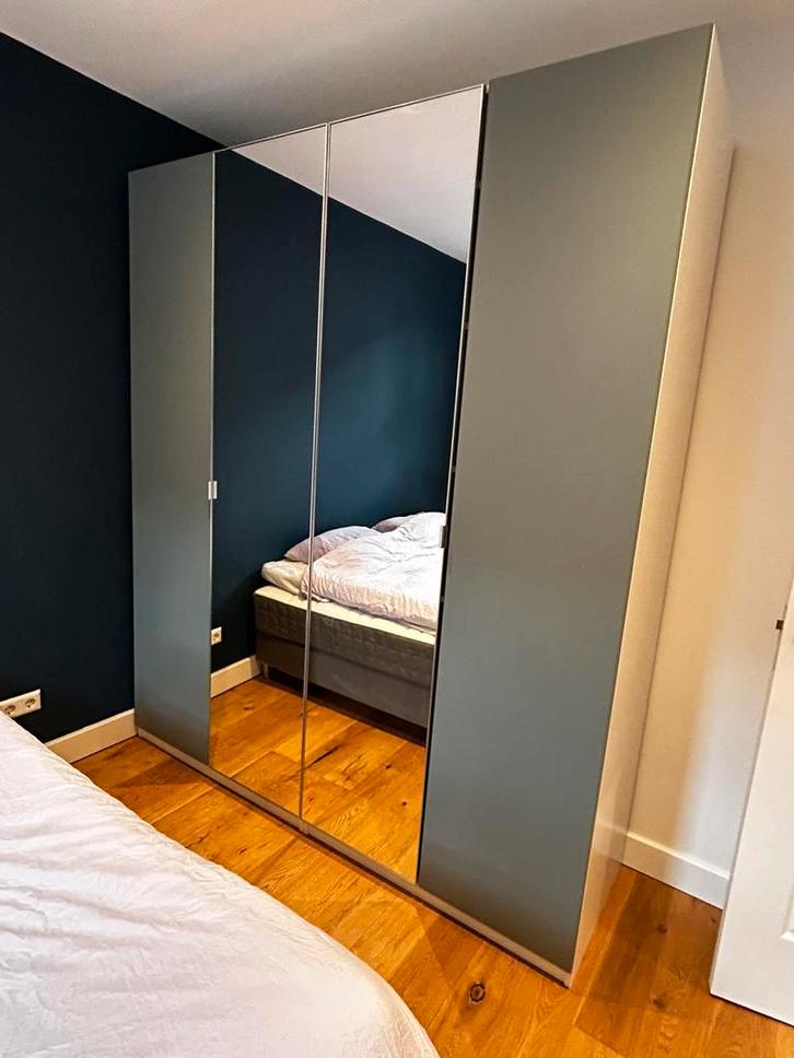 PAX kledingkast 100x58x236 cm wit met spiegeldeuren, Huis en Inrichting, Kasten | Kledingkasten, Zo goed als nieuw, 200 cm of meer