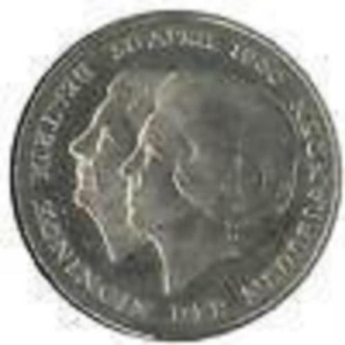 Dubbele Kop Juliana munten, Postzegels en Munten, Munten | Nederland, Losse munt, 2½ gulden, Koningin Juliana, Ophalen of Verzenden