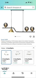 Modern Pendant Light, 4 Bulbs Glass Globe Shade Hanging, Ophalen of Verzenden, Zo goed als nieuw, Minder dan 50 cm