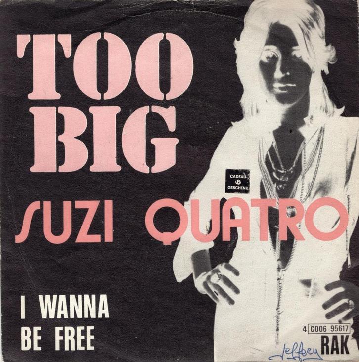SUZI QUATRO  -  Too big, Cd's en Dvd's, Vinyl Singles, Gebruikt, Single, Pop, 7 inch, Ophalen of Verzenden