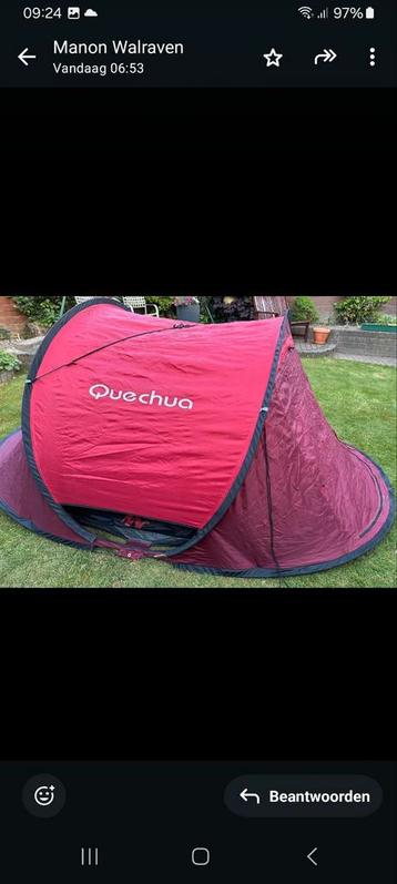 QUECHUA TENT 2 SECONDS  beschikbaar voor biedingen