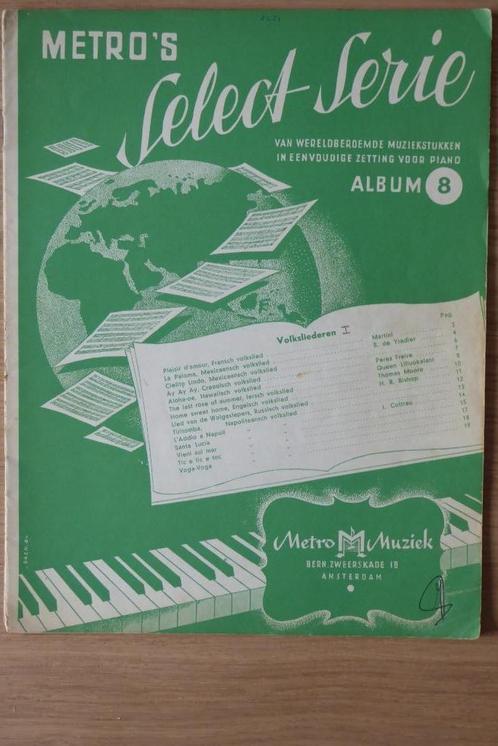Metro's Select Serie- album 8 voor piano, Muziek en Instrumenten, Bladmuziek, Gebruikt, Artiest of Componist, Piano, Keyboard