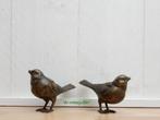 188*Bronzen set merels bruin (Boven €75 geen verzendkosten), Ophalen of Verzenden, Nieuw, Overige materialen, Dierenbeeld