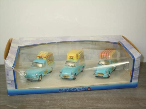 3x Ford Anglia Ice Cream Van's - Oxford Set 26 - 1:43, Hobby en Vrije tijd, Modelauto's | 1:43, Zo goed als nieuw, Auto, Overige merken