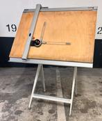 Vintage complete industriële Tekantafel, Ophalen, Minder dan 130 cm