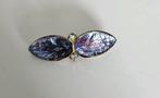 Vintage Broche met Kristallen, Sieraden, Tassen en Uiterlijk, Broches, Ophalen, Blauw, Overige materialen