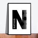 Letter poster met naam – Voetbal patroon – Printable, Kinderen en Baby's, Kinderkamer | Inrichting en Decoratie, Nieuw, Wanddecoratie