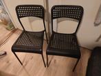 2 zwarte kunststof stoelen, Huis en Inrichting, Stoelen, Ophalen, Kunststof, Gebruikt, Twee