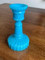 Blauw Opaline Kandelaartje Portieux, Ophalen of Verzenden