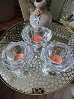 kaarstjeshouders kristal, Huis en Inrichting, Ophalen of Verzenden, Zo goed als nieuw, Overige materialen, Minder dan 25 cm