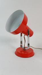 Vintage of retro spot, tafellamp, oranje, chroom metaal. 4A5, Minder dan 50 cm, Gebruikt, Ophalen of Verzenden, Metaal