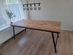 Visgraat eettafel, Huis en Inrichting, Ophalen, Teakhout, 50 tot 100 cm, Vijf personen of meer
