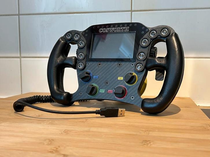LMP Pro sim stuur | Pokornyi | SRM | QR | Carbon | RGB leds, Computers en Software, Joysticks, Zo goed als nieuw, Ophalen