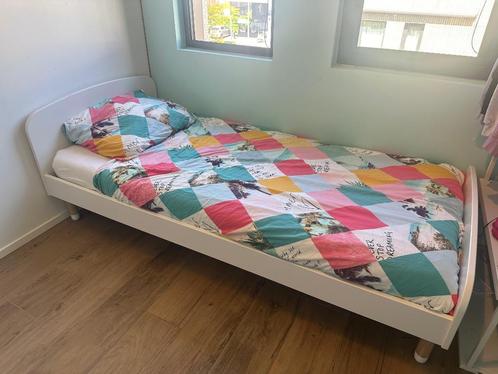 Meisjesbed, Kinderen en Baby's, Kinderkamer | Bedden, Gebruikt, 180 cm of meer, 85 tot 100 cm, Lattenbodem, Matras, Ophalen