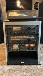 Te koop vintage zwart Akai Audio Rack Toren, Ophalen, Losse componenten, Zo goed als nieuw, Cassettedeck
