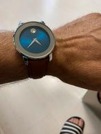 Heren Polshorloge Blauw/Bruin, Sieraden, Tassen en Uiterlijk, Horloges | Heren, Overige merken, Staal, Polshorloge, Overige materialen