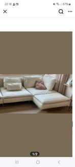 Söderhamn ikea chaise lonque met stoel eco leather beige, Ophalen of Verzenden, Zo goed als nieuw