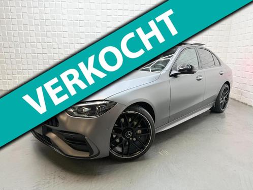 Mercedes-Benz C-klasse 300 e AMG NIGHT PANO HUD 360 CAM, Auto's, Mercedes-Benz, Bedrijf, Te koop, C-Klasse, 360° camera, ABS, Achteruitrijcamera