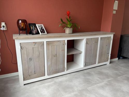 Mooie steigerhouten dressoir, tv-kast en salontafel, Huis en Inrichting, Kasten | Dressoirs, Gebruikt, 25 tot 50 cm, Met deur(en)