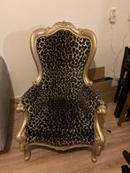 Panterprint barok fauteuil, Huis en Inrichting, Fauteuils, Gebruikt, Ophalen