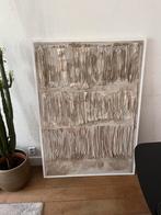 Modern schilderij zand taupe beige abstract, Ophalen