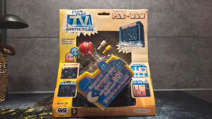 Jakks Pacific Pac-Man Plug & Play (Italiaans, Nieuw), Spelcomputers en Games, Games | Overige, Nieuw, Avontuur en Actie, 1 speler