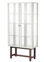 IKEA Stockholm Vitrinekast Beige - ZGAN, Huis en Inrichting, Kasten | Dressoirs, Ophalen, 50 tot 100 cm, 25 tot 50 cm, Met deur(en)