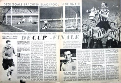 Artikel over voetbal 1953 Cup Blackpool Bolton Wanderers foo, Verzamelen, Sportartikelen en Voetbal, Gebruikt, Boek of Tijdschrift