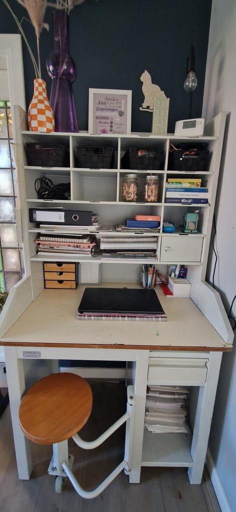 Vintage  postsorteerkast / postkast, Ophalen, Gebruikt, 70 tot 120 cm, Metaal