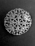 Antieke Broche Zilver Rond  Doorsnede 2,6 cm. Voor goed doel, Ophalen of Verzenden, Zilver, Broche