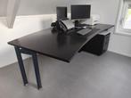 Mooi ruim en groot bureau met kabelgoot incl. ladenblok, Ophalen, Gebruikt