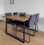 Eettafel met 4 stoelen, Huis en Inrichting, Ophalen, 50 tot 100 cm, Zo goed als nieuw, 150 tot 200 cm