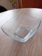 Vierkante glazen schaal, Schaal, Vierkant, Ophalen of Verzenden, Glas