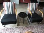 Twee Gispen fauteuils, model 407, Huis en Inrichting, Fauteuils, Ophalen, Gebruikt, Metaal, 75 tot 100 cm