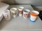 5 bekers van net Koningshuis, Verzamelen, Koninklijk Huis en Royalty, Ophalen of Verzenden, Gebruikt, Servies