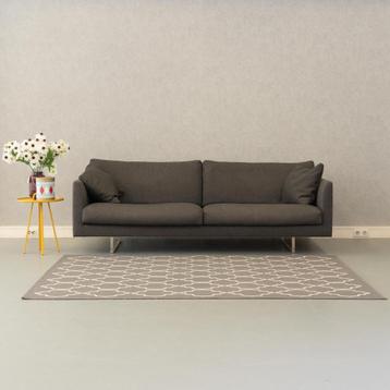 1 Montis Axel Bank 3,5-zits/218cm Antraciet Stof - RVS Slede beschikbaar voor biedingen