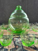 Bowlpot met 9 glazen Copier Leerdam, Ophalen