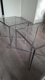 Glazen bijzettafeltjes. 45x50x50, Minder dan 55 cm, Rond, Ophalen, 45 tot 60 cm