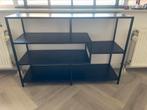 WOOOD Vakkenkast ZGAN zwart houtmotief, Huis en Inrichting, Ophalen of Verzenden, Zo goed als nieuw, Minder dan 150 cm, Minder dan 100 cm
