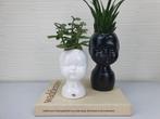 Bloempot hoofd keramiek (2). Vintage kinderhoofd plantenpot., Ophalen of Verzenden, ., ., .