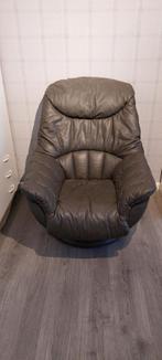 Luxe lederen draaistoel, Huis en Inrichting, Ophalen, Gebruikt, 100 tot 125 cm, Rustiek