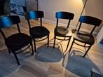 4 zwarte ikea stoelen, Ophalen, Gebruikt, Zwart, Twee