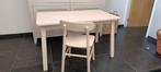 Massief houten kleine eettafel of bureau van Ikea. Wit, Huis en Inrichting, Ophalen, Modern/landelijk, 100 tot 150 cm, 50 tot 100 cm