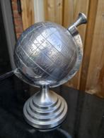 Prachtige vintage aluminium wereldbol zware kwaliteit..., Antiek en Kunst, Ophalen of Verzenden