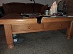 Eiken Salontafel met Lades, Ophalen, 100 tot 150 cm, 50 tot 100 cm, Minder dan 50 cm