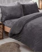Teddy Fleece Bet dekbedovertrek, Huis en Inrichting, Slaapkamer | Beddengoed, Ophalen, Zo goed als nieuw, Tweepersoons, Dekbedovertrek