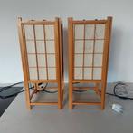 Japanse shoji tafel lamp  hout 2 stuks, Huis en Inrichting, Ophalen, Hout, Minder dan 50 cm