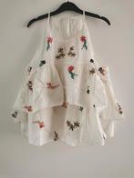 ZARA top met volant en borduursels mt. M, Kleding | Dames, Maat 38/40 (M), Verzenden, Nieuw, Wit